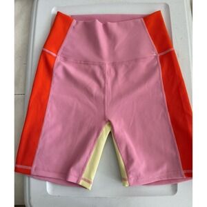 Wilo the Label Bike Shorts Women's  High Waisted Pink Red Yellow Size Small